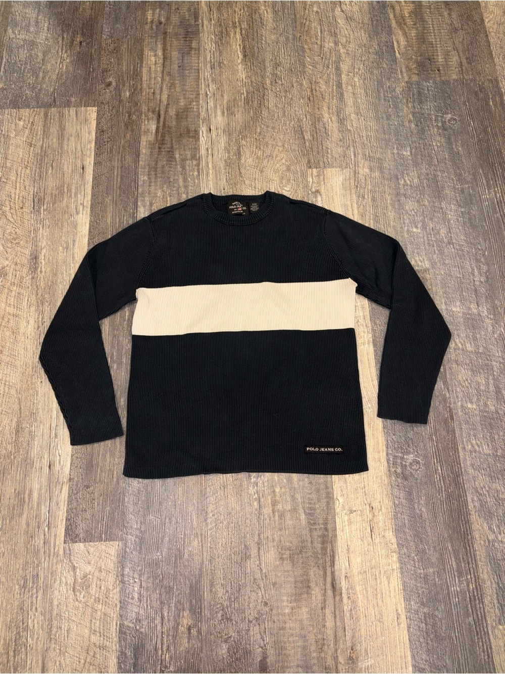 Vintage Polo Jeans Co. Ralph Lauren Ribbed Knit Striped Crewneck